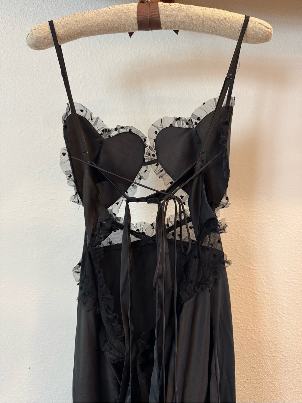 NEW, with tags! For Love & Lemons Black Heart Slip Maxi Dress - Picture 6 of 13